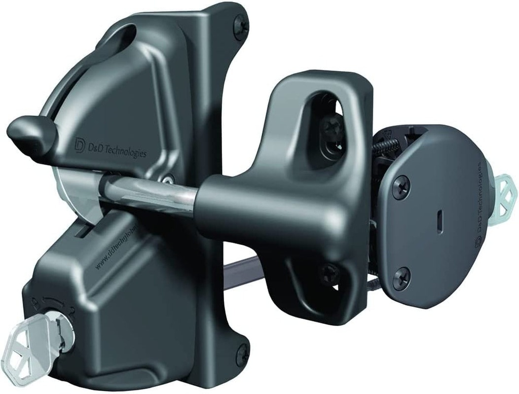 National Hardware N346-202 Lokklatch Deluxe Gate Latch, 5-7/8", Heavy Duty, Stainless Steel Components, Black