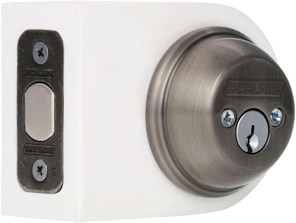 SCHLAGE LOCK CO B62N620 Double Cylinder Deadbolt, Pewter