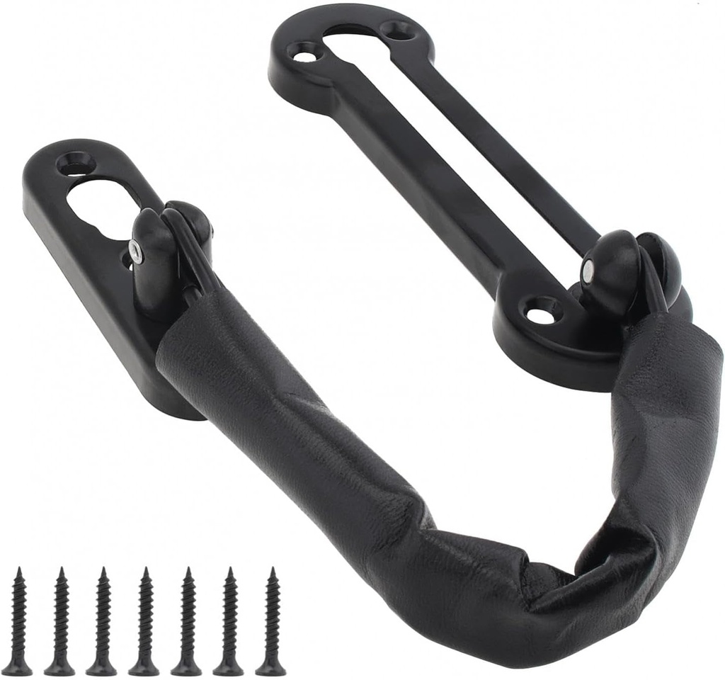 Door Chain Lock, Stainless Steel Security Chain Guard Locks Bolt Slide Door Latch with Screws for inside Door