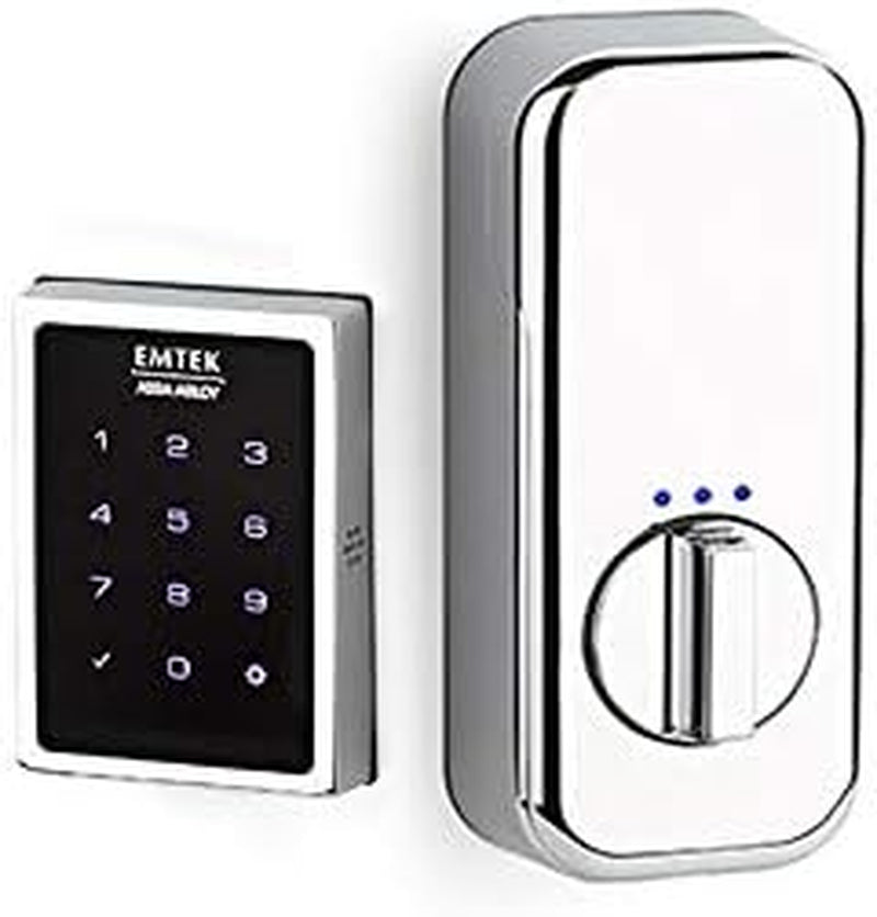 EMTEK Empowered Motorized Touchscreen Keypad Deadbolt - Choice of 4 Finishes - EMP0101US26 - Polished Chrome (US26)