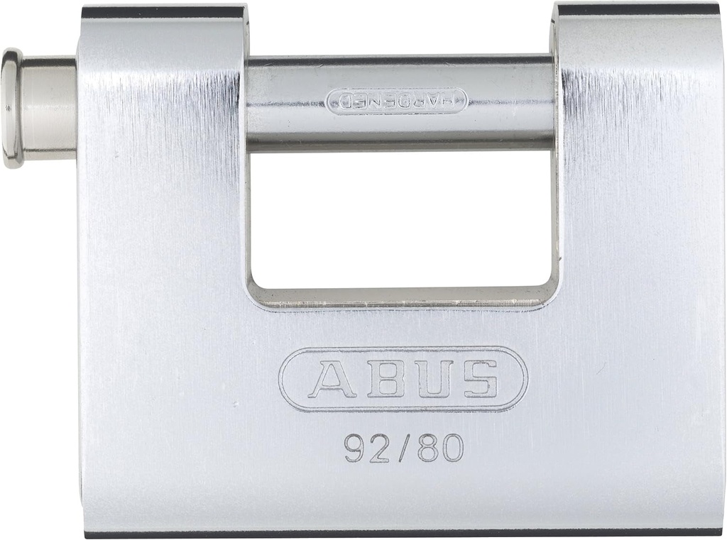 ABUS 92/80 Monoblock Solid Brass with Steel Jacket Padlock, Keyed Alike