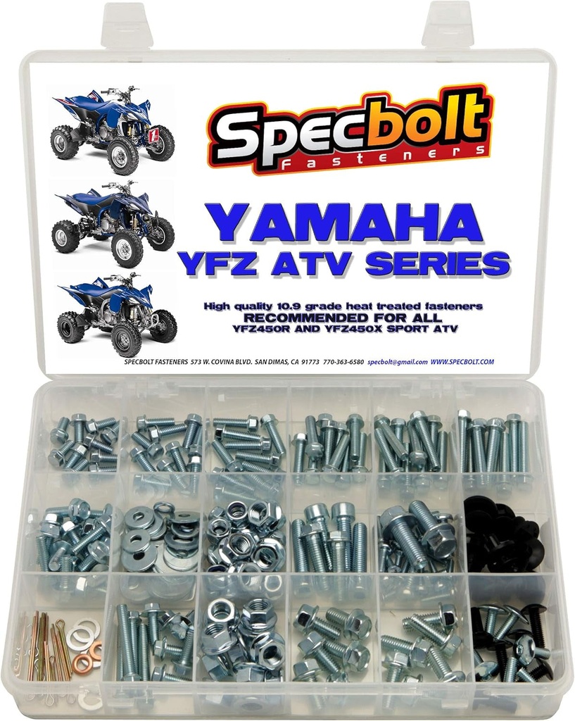 250Pc Premier-Pack Bolt Kit: Yamaha - YFZ 450 YFZ450 ATV for Maintenance Upkeep & Restoration OEM ATV Quad
