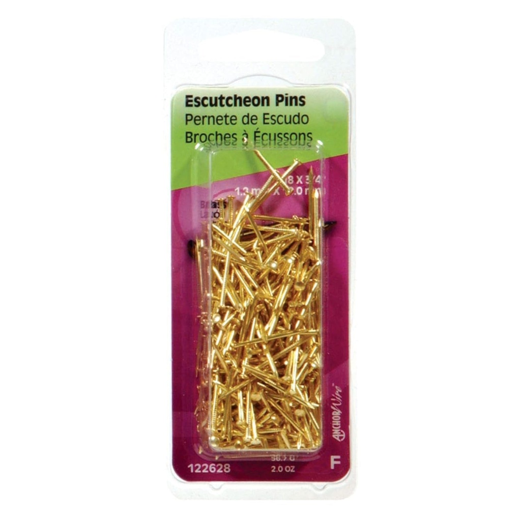 Hillman 18 Ga. X 3/4 In. L Brass Escutcheon Pins 1 Pk 2 Oz.
