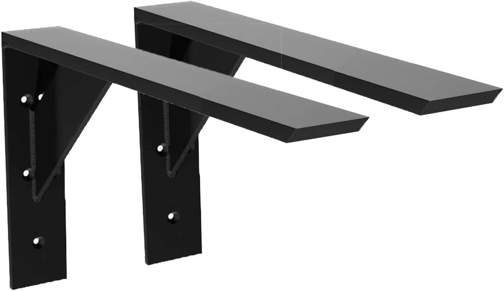 Heavy Duty Shelf Brackets 2 Pack 14" X 10" X 2 1/4" Steel Countertop Support Bracket L Brackets Mantel Bracket for Wood Granite Quartz Countertop
