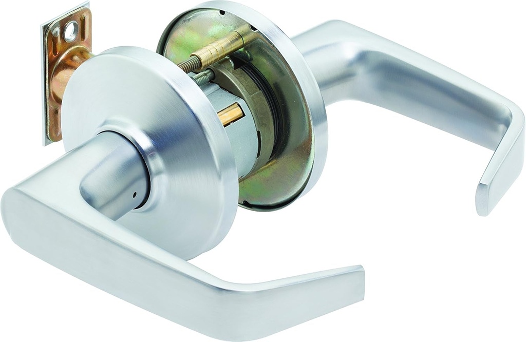 Stanley 9K30LL15DS3626 Best Access Systems 9K Series Privacy Grade 1 Cylindrical Lock, Contour Angle Return with Lever Design (15), Satin Chrome