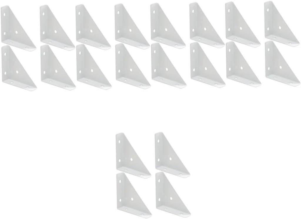 20 Pcs Corner Protector Cabinet Angle Bracket Angle Brackets Shelf Brackets and Supports Cabinet Fastener Cabinet Corner Braces Shelf Mount Corner Shelf Bracket Corner Bracket