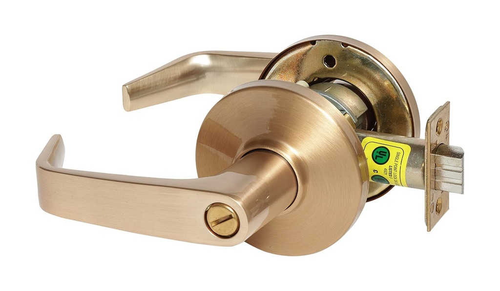 Stanley 9K30L15DS3612 Best Access Systems 9K Series Privacy Grade 1 Cylindrical Lock, Contour Angle Return with Lever Design (15), Satin Bronze