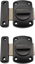 2.5"Rotate Bolt Door Latch/Gate Latch,2 Pack,Safety Door Lock, Plating Black