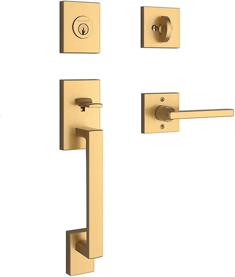 Sc.Lajxsqu.Csr.044.6L.Ds La Jolla Handleset with Square - Satin Brass (C)