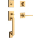 Sc.Lajxsqu.Csr.044.6L.Ds La Jolla Handleset with Square - Satin Brass (C)