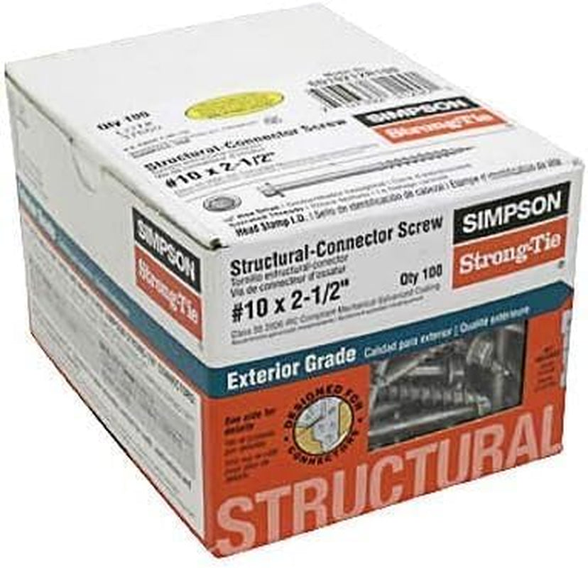 Simpson Strong-Tie Strong-Drive No. 10 X 2-1/2 In. L Star Hex Head Galvanized Steel Connector Screw