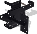 Heavy Duty Self-Locking Gate Latch for Wooden Fence, Post Mount Automatic Gate Latch for Vinyl Fence, Pool Gate,Garden Outdoor, with Mounting Screws, Black