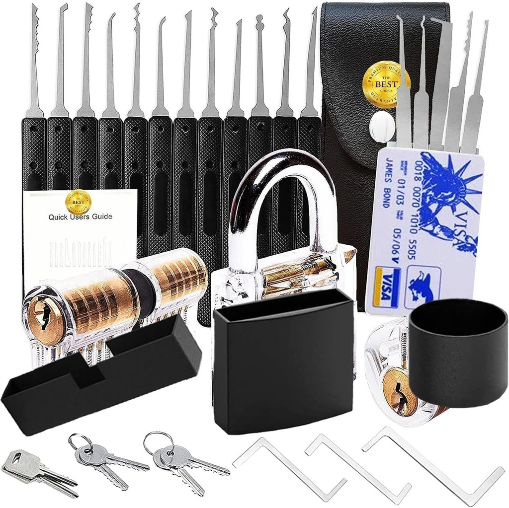 Padlock with Keys for Sheds, Storage Unit School Gym Locker Pick, Fence, Toolbox, Hasp Storage 27 Packs 2.6 Inch Picking Keyed Padlock Waterproof Solid Brass Lock Set Kit