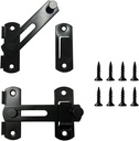 2Pcs Stainless Steel Gate Latches Barn Door Lock,Flip Lock Latch, Suitable for Door and Window Slide Lock Barn Door（Black)