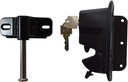 Keystone Black Zinc Diecast Metal Key-Lockable Latch | 1 Sided | Keyed Alike | KLADV-M1-BK-KA