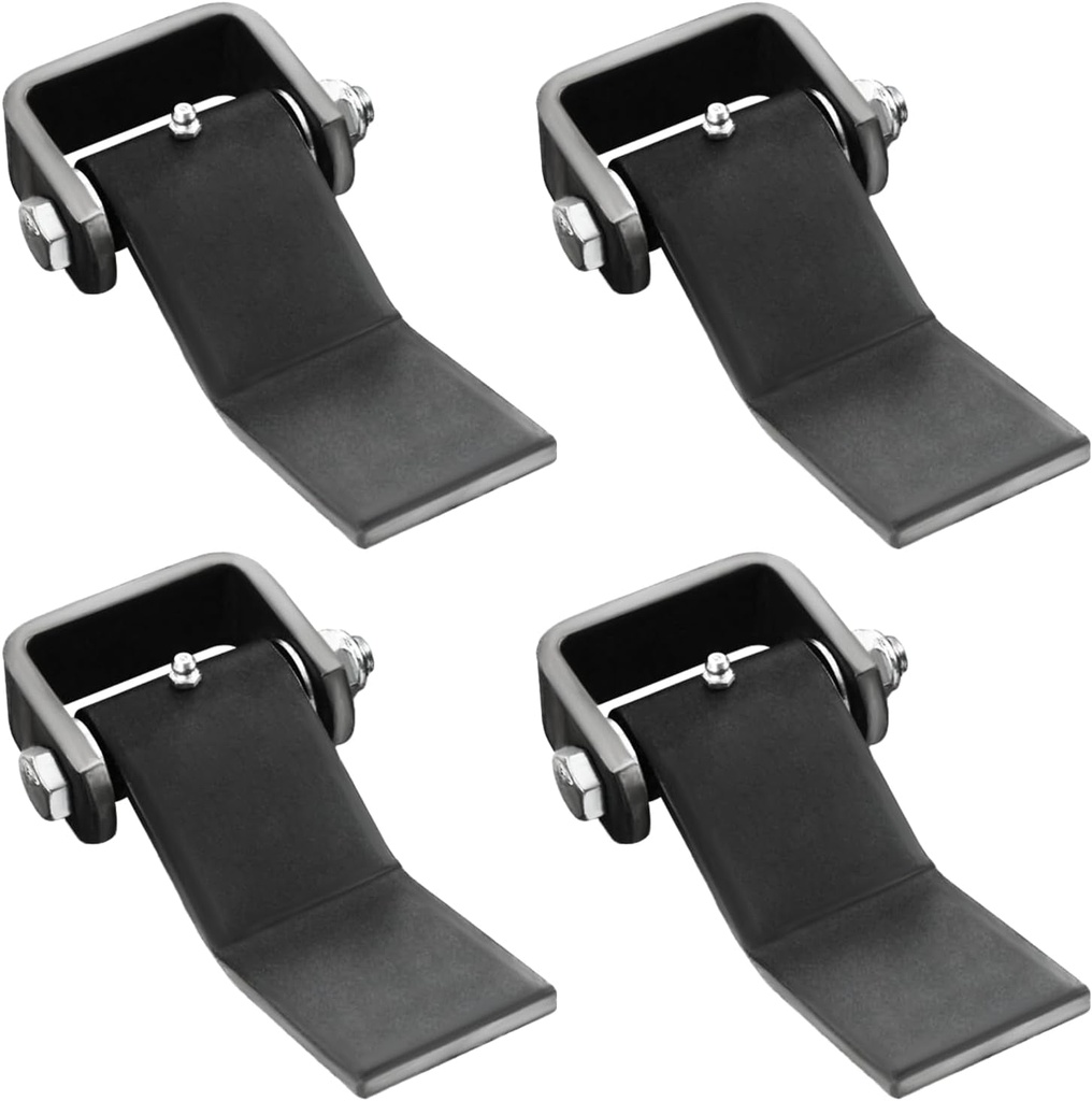 Dump Trailer Hinges Weld on Heavy Duty Greaseable Dump Trailer Door Gate Hinge, Strap Style Long Leaf Hinge, Pack of 4
