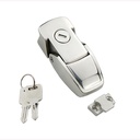 Security Toggle Lock ，Cabinet Coated Metal Hasp Latch with Two Keys,Inner Buckle with Lock Buckle