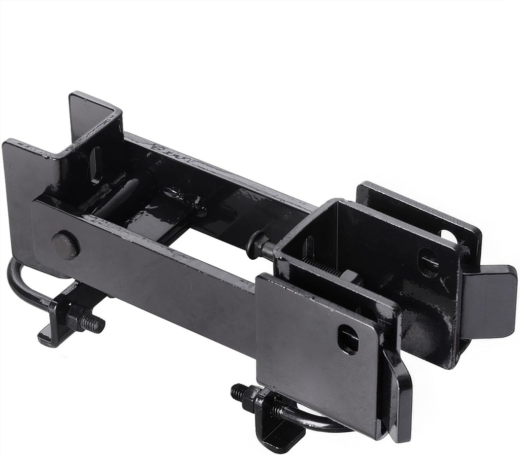 Chain Link Fence Lock Double Gate Latch for 1-5/8" or 2" Frame - Commercial Strong Arm Double Gate Latchs for Metal Gates, Black