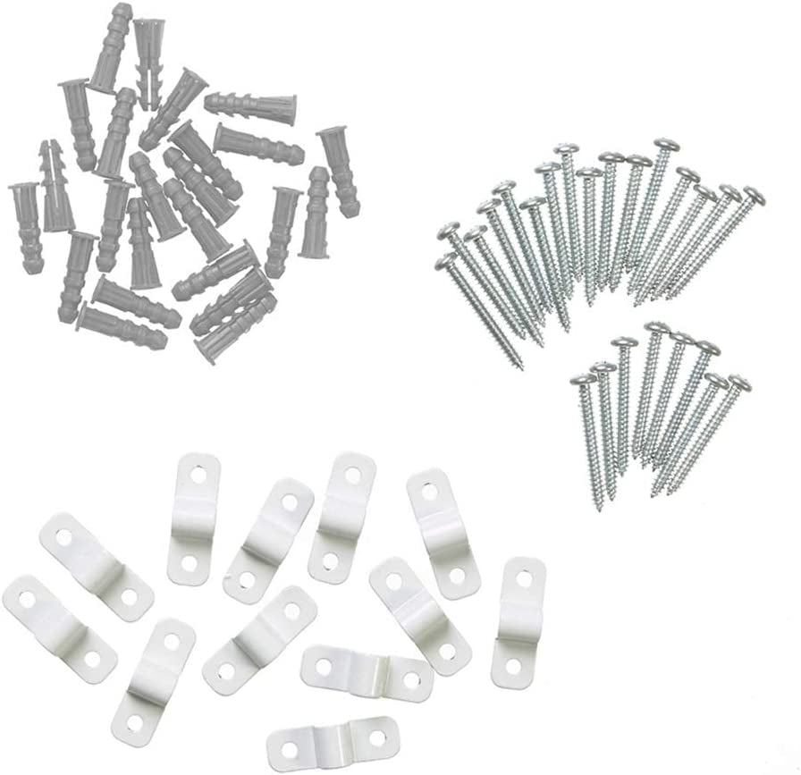 Closetmaid 7561 Shelf Clips for Concrete Installation, 12-Pack , White