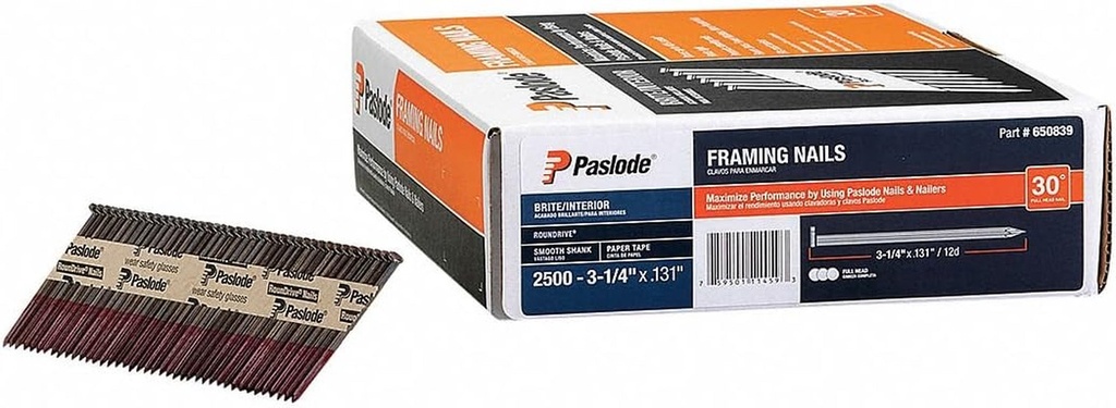 Framing Nail, 30-Degree, 3.25 X .131-In.