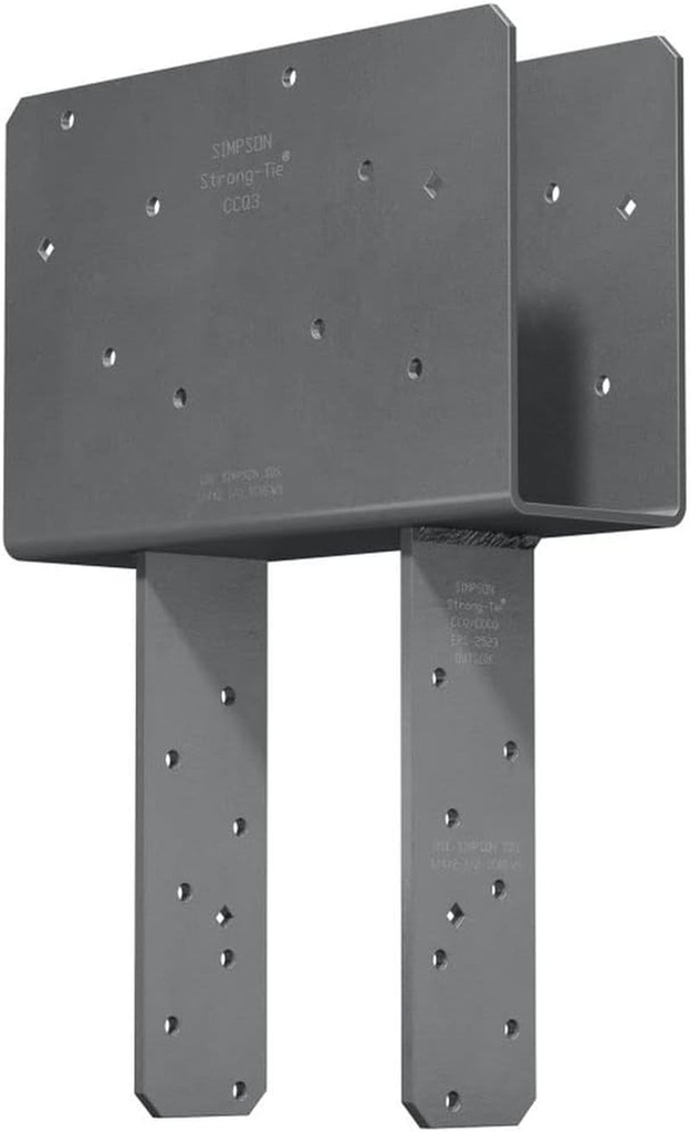 Simpson Strong-Tie CCQ3-6SDS2.5 - Column Cap for 3-1/8" Beam, 6X Post W/Sds Screws