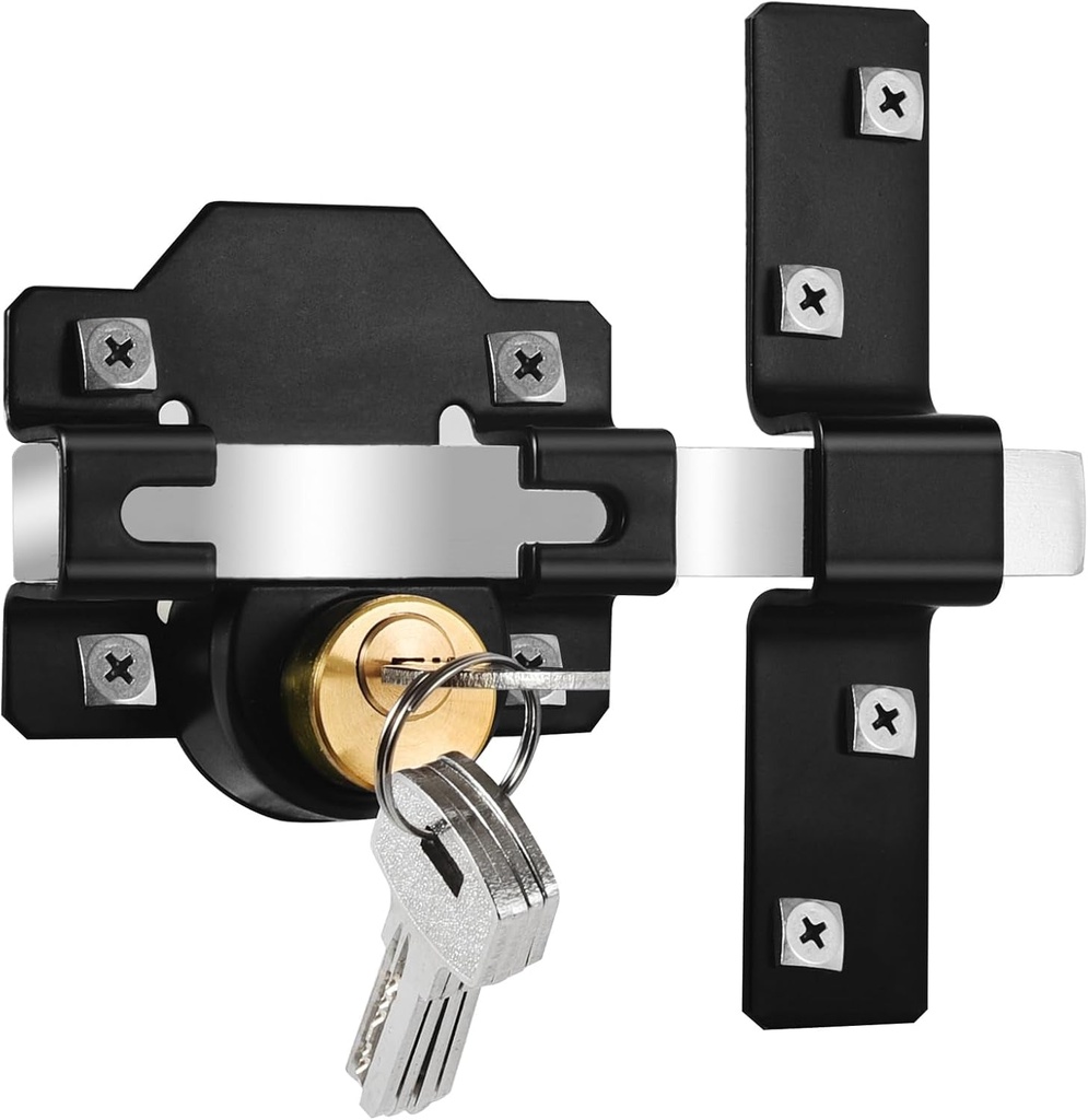 Barn Door Lock, Fence Door Lock, 2 Inch, Suitable for Right & Left Door