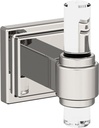 Amerock BH36060CPN | Clear/Polished Nickel Single Robe Hook | 2-15/16 In. (75 Mm) Length Towel Holder | Glacio | Towel Hook for Bathroom | Bathroom Hardware | Bath Accessories