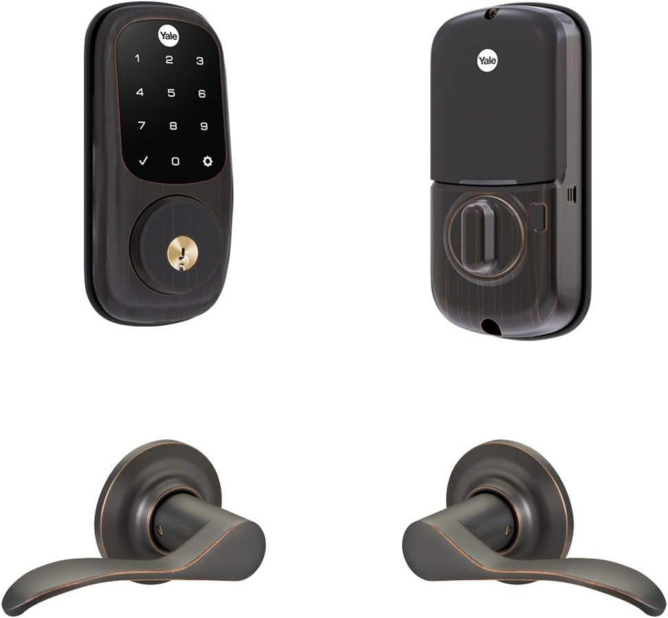 Yale Assure Lock Touchscreen, Wi-Fi Smart Lock with Norwood Lever - Works with the Yale Access App, Amazon Alexa, Google Assistant, Homekit, Phillips Hue and Samsung Smartthings, Oil Rubbed Bronze