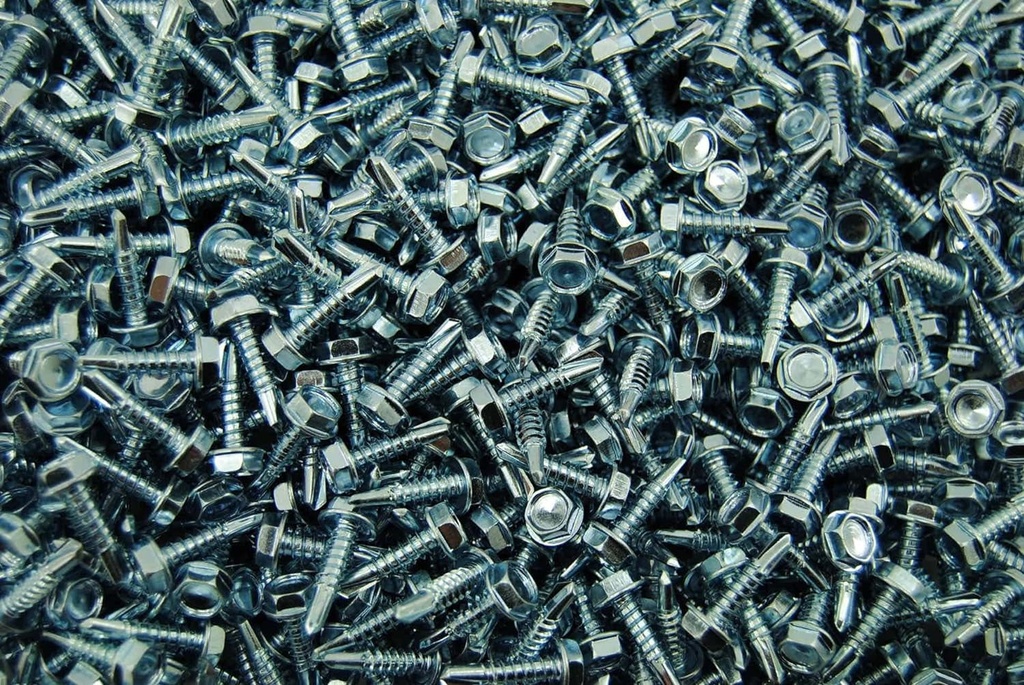 (7,000) Hex Washer Head 10 X 3/4 Self-Drilling Tek Screw IHW #3 Point Bulk