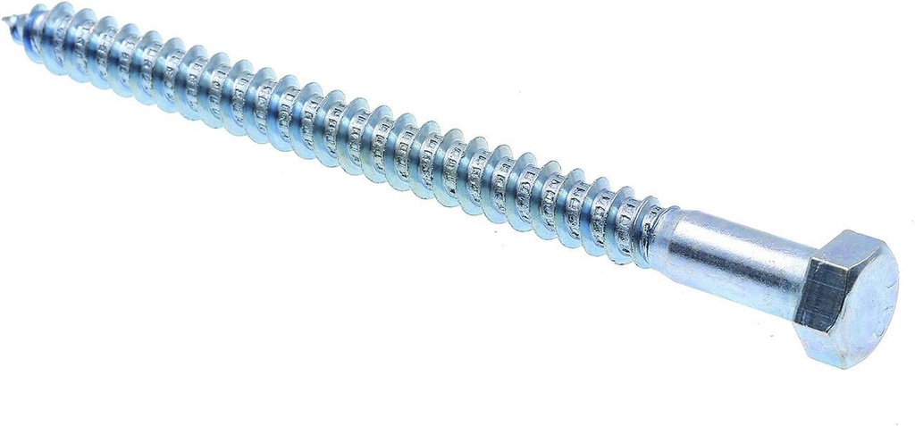 Prime-Line 9056467 Hex Lag Screws, 3/8 In. X 5 In., A307 Grade a Zinc Plated Steel (50 Pack)