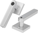 Fingerprint Door Lock Square Lock Semiconductor Technology One Step Access Smart Fingerprint Lock with App(Silver)