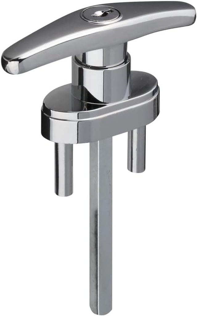 National Hardware N280-677 V7643 Locking T-Handles in Chrome, Shaft: 5/16" Sq X 3-3/4"
