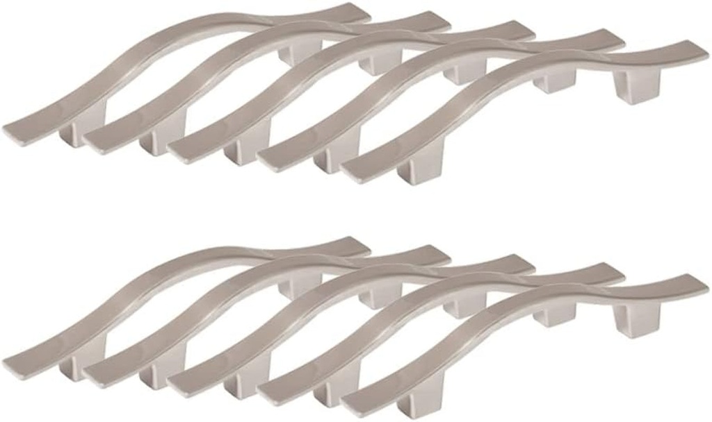 Design House 182261 Metro 3-Inch C-C Cabinet Pull, Satin Nickel, 10-Pack