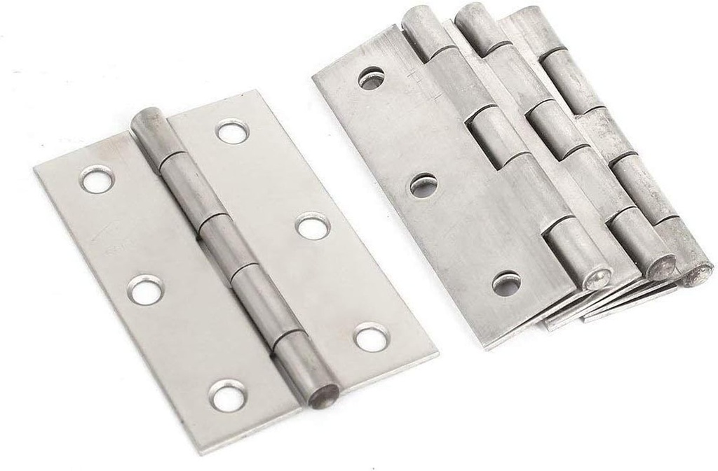 Cabinet Gate Closet Door 3-Inch Long Stainless Steel Butt Hinge 4Pcs
