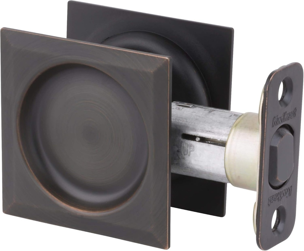 Kwikset 334SQT-11P Passage Pocket Door Locks, Venetian Bronze