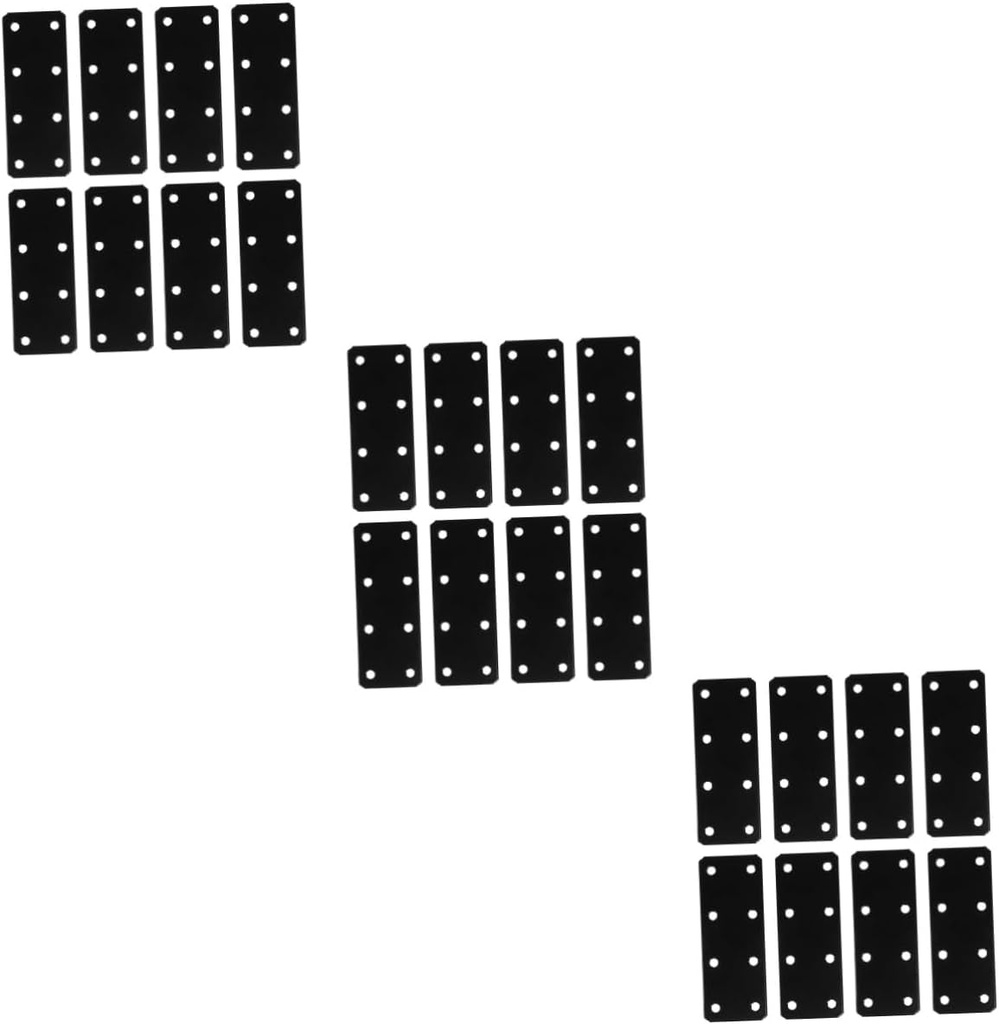 Partykindom 24 Pcs Corner Code Metal Mending Brace Metal Flat Brace Metal Fixing Plate Iron Flat Brace Metal Straight Brace Iron Fixing Plate Metal Mending Plate Iron Mending Plate