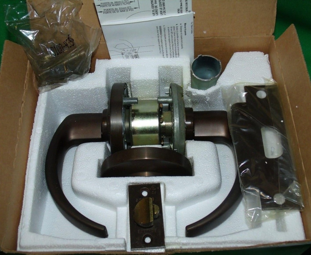 Schlage ND70LD SPA 613 Classroom Lever Cylindrical Lock Sparta Handle Dark Oxidized Satin Bronze Oil Rubbed US10B Nd-Series 14-019 10-025 1 5/8" to 2" Door 2 3/4" Backset