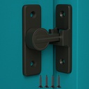 WAYDA Barn Door Lock, 90 Degree Gate Latches Heavy Duty Sliding Door Latch, Barn Door Latch Lock for Sliding Swing Door, Bathroom, Garden, Window, Outdoor (Matte Black)