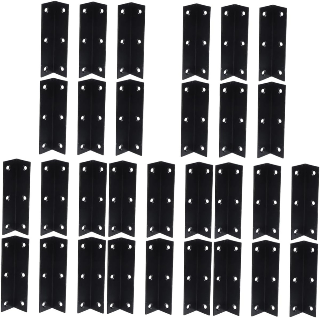 Gatuida 30 Pcs Corner Code Holder Wood Shelf Bracket L Brackets for Shelves Brackets for Braces Brackets for Wood Corner Braces for Wood Shelf Brackets Corner Brackets Metal Bracket