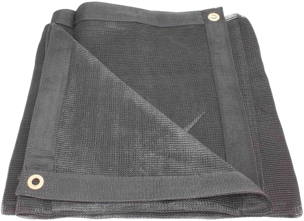 Mytee Products 12'X16' Black 70% Shade Mesh Tarp for Outdoor W/Grommets - 6 Oz Extra Durable Heavy Duty Mesh Tarps for Dump Truck, Rolloff Trucks - Mesh Shade Net Cloth for Sun, Plant, Patio