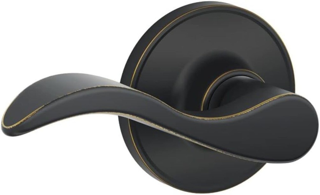 Schlage J10SEV716 Seville Hall and Closet Lever, Aged Bronze