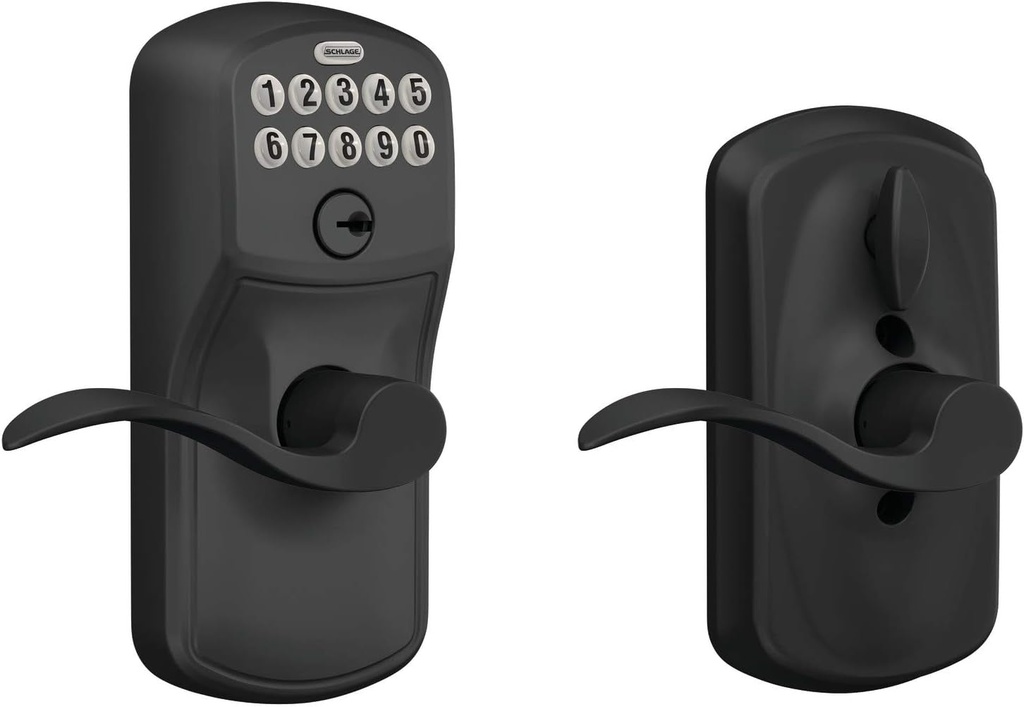 Schlage FE595 PLY 622 Acc Keypad Entry with Flex Electronic Lock, Matte Black