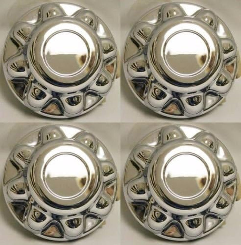 Set of 4 - PHOENIX Qt865Chn-X4, FITS HUBS with EIGHT 7/8" LUG NUTS on 6.5" BC, 16" WHEEL ABS CHROME PLATED HUB COVER, HUB CAP for 16" TRAILER WHEEL
