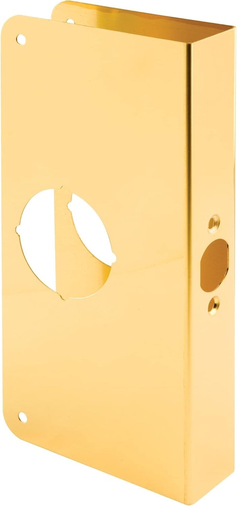 Defender Security U 9547 Lock and Door Reinforcer, 1-3/8 In, Brass