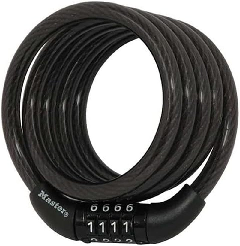 Master Lock 8143D, 4' X 5/16" Diameter Preset Combination Cable Lock (Pack of 36 Pcs)