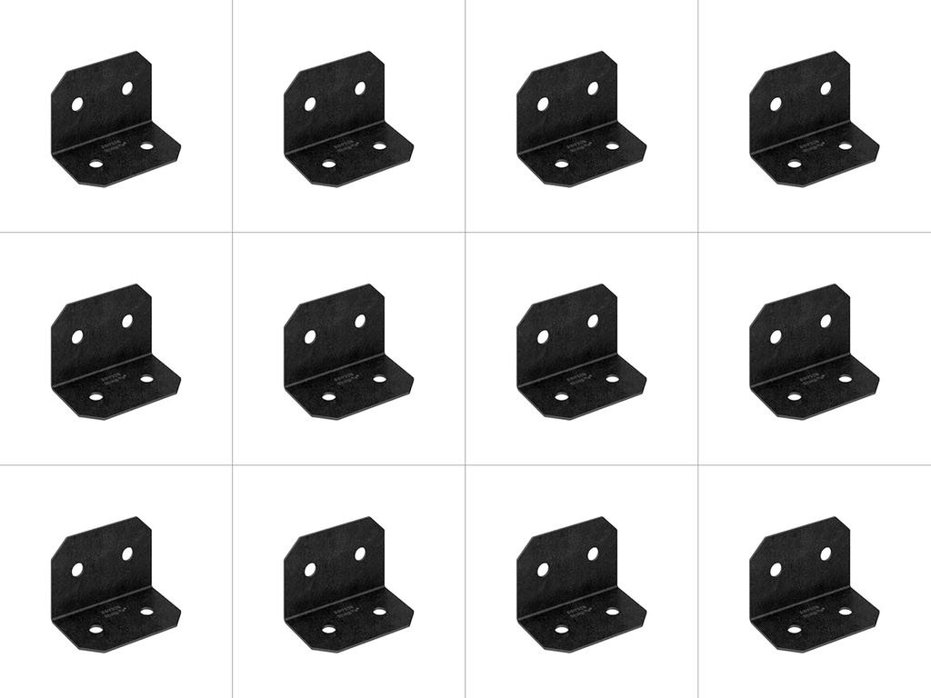 Simpson Strong Tie APVA6 Outdoor Accents® Avant Collection™ ZMAX®, Black Powder-Coated 90° Angle for 6X, 12-Pack