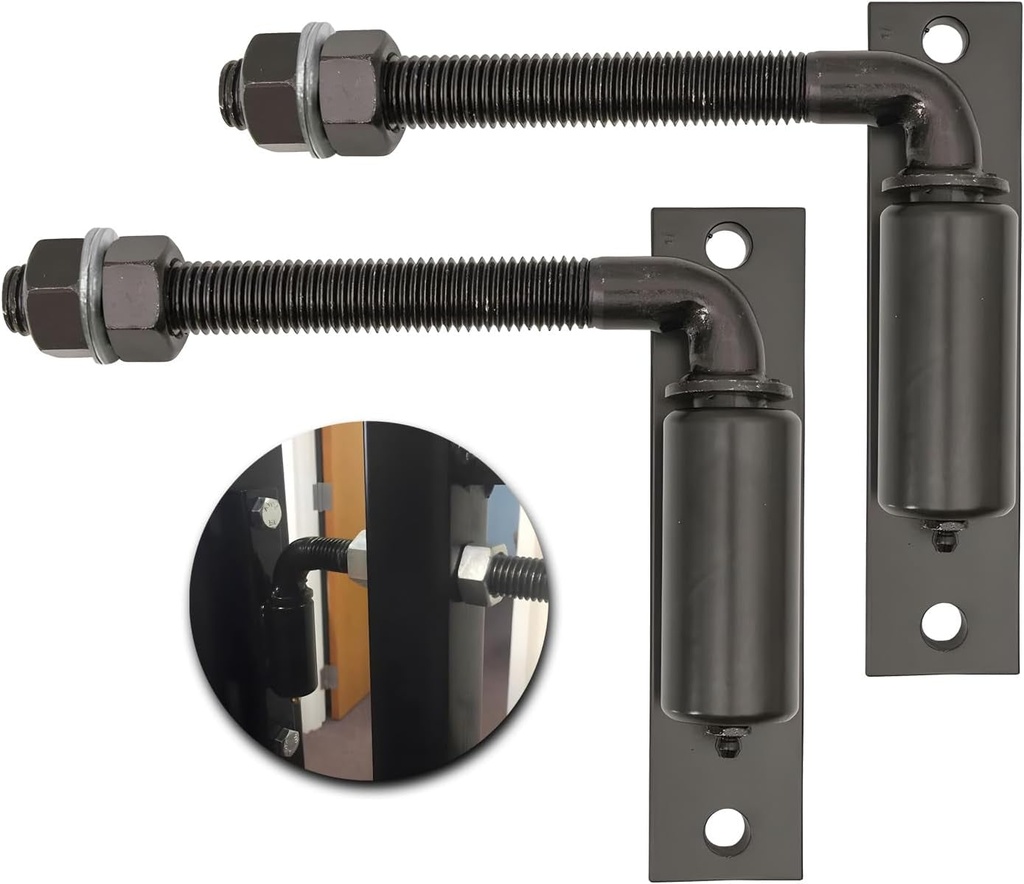 2 Pack Steel J-Bolt Hinge with Plate,Heavy-Duty Welded Hingefor Doors Gates,Heavy-Duty Driveway Gates for Welding on Larger Iron or Steel Gates(Black,A-5/8")
