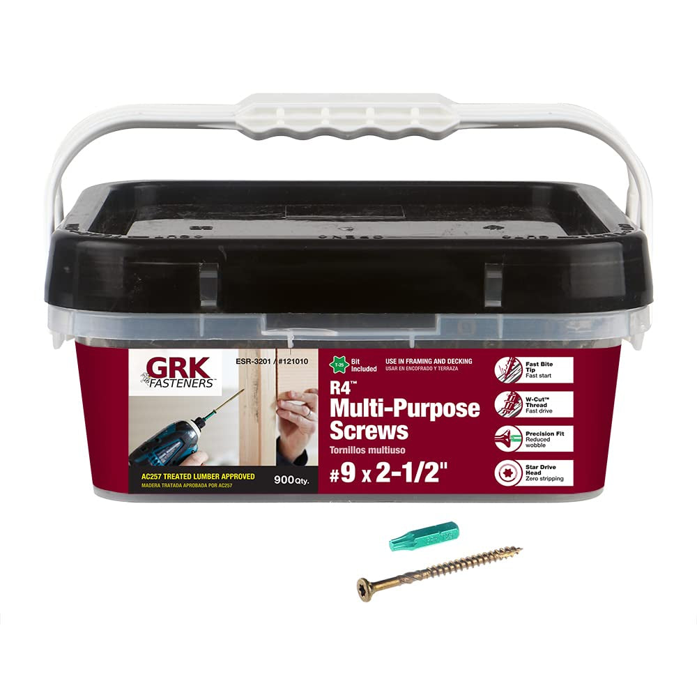 GRK Fasteners 121010 R4#9 X 2-1/2" Screws 900CT