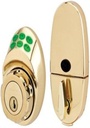 Master Lock Keyed Entry Door Lock, Nightwatch® Single Cylinder Deadbolt with Electronic Keypad, Polished Brass Lock, DSKP0603PD