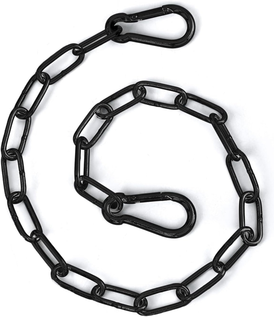 Gate Chain Lock, 20 Inch Stainless Steel Gate Link Chain Lock with Both-Ended Carabiners Chain Link Gate Latches for Outdoor Fences, Pet Cages, Horse Goat Cow Corral Supplies